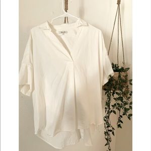 Madewell Courier Button-Back Shirt in Pure White